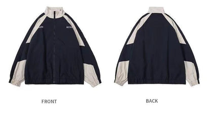 Reflective Striped Jacket Windbreaker Coat 2024 Men Hip Hop Streetwear Zipper Up Jacket Harajuku Thin Coats Sports Black Blue