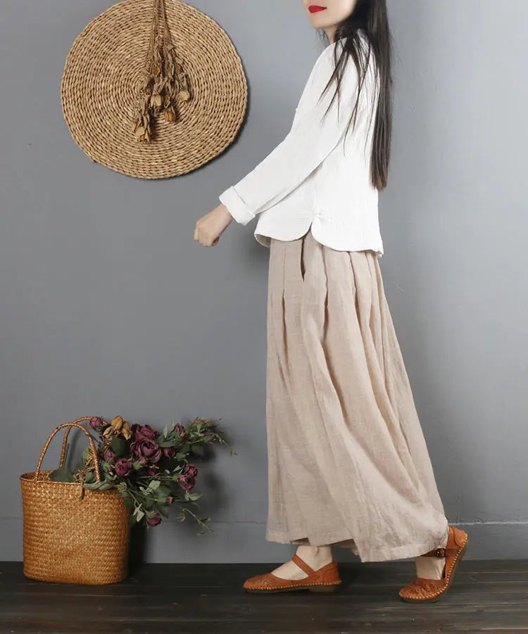 2022 Summer Chinese Style Ethnic Long Sleeve Women Retro Embroidery Blouse Red T-shirt Cotton Oversize Loose Ladies Casual Tops