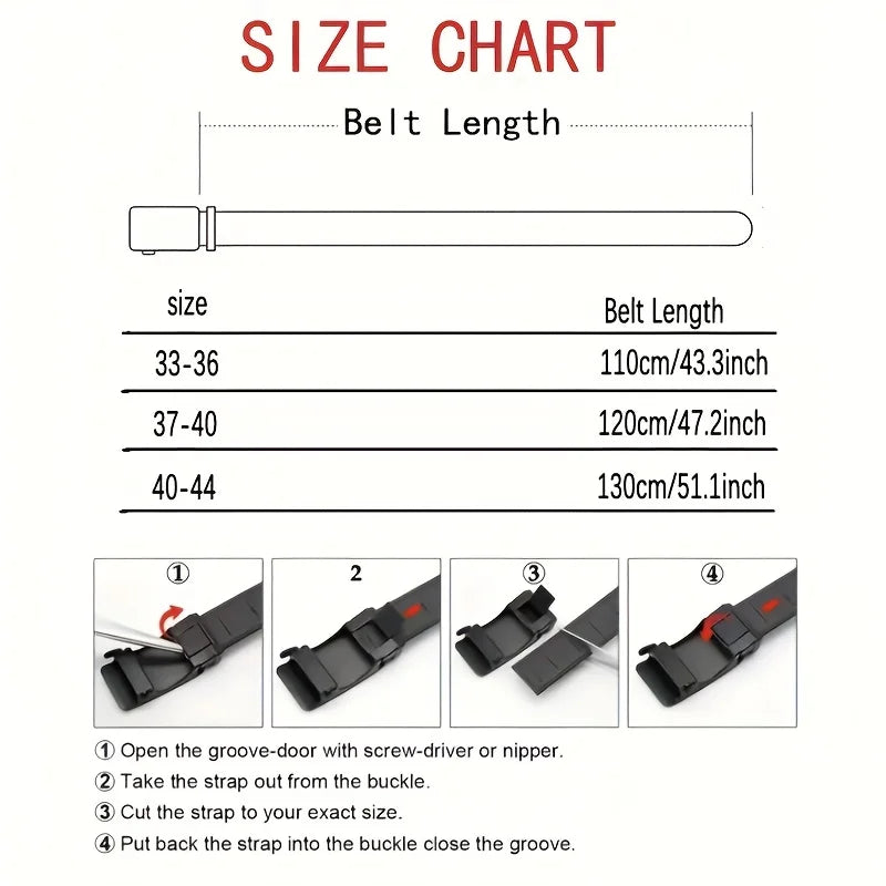 High-quality Men's Automatic Buckle PU Belt New Simple Men's Business Casual Belt Fashionable Men's Birthday Gifts