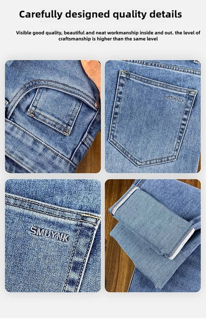 2024 New in Tall Men Jeans Strtch Denim Pants Trouser Male Extra Long Length Slim Thin Y2k Young People 110 115cm 190cm 195cm