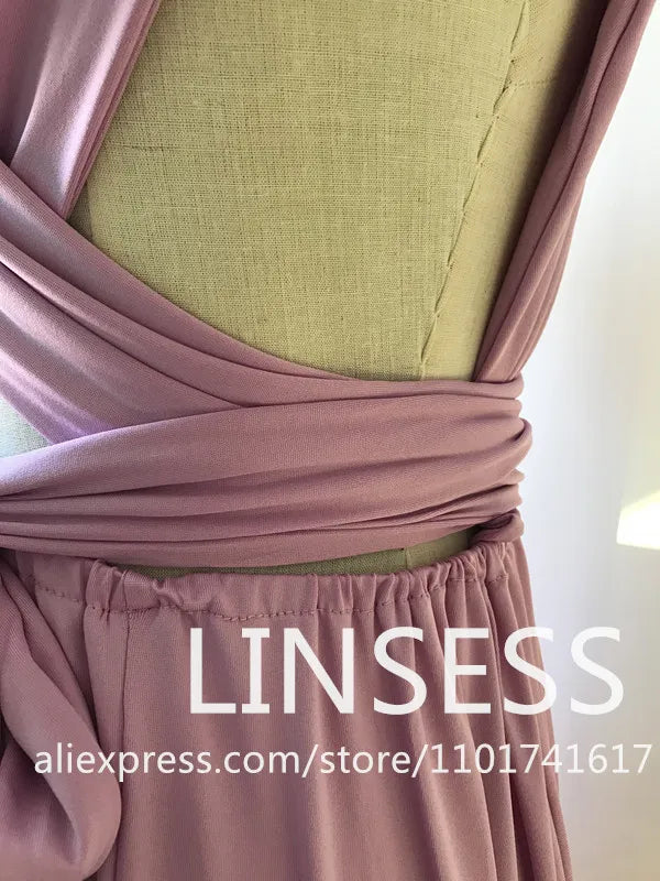 Multiway Bridesmaid Dress Infinity Outfit Floor Length Maxi Wrap Convertible Dresses Wedding Dress Multi-way Rust Dress