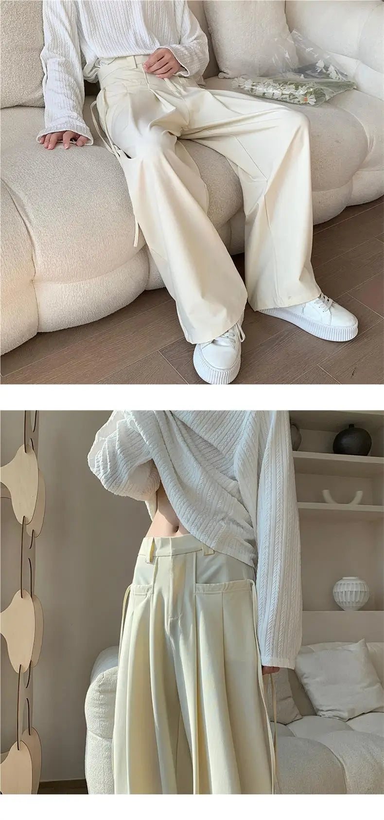 Casual Pants Men Baggy Simple Elegant Handsome Smart  British Style All-match Daily Soft Full-length Trousers High Street