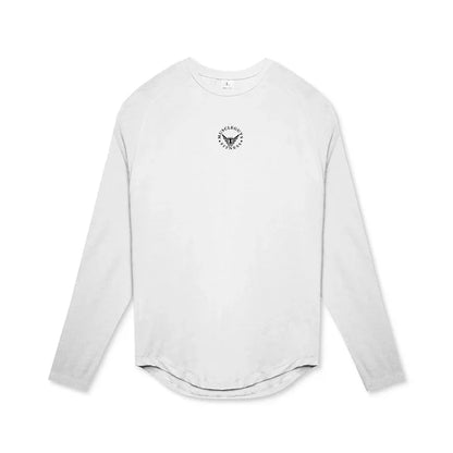 Mens Gym Mesh Quick-drying Clothing Cool Fitness Casual Clothing Fitness Comfortable Fashion Long Sleeve Slim Sporting Tshirt