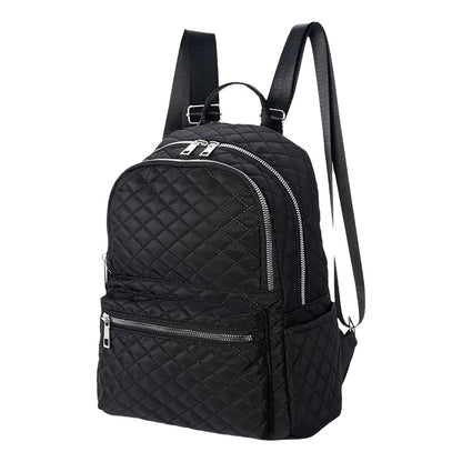 Fefeng Large Capacity Fashionable Diamond Pattern Portable Backpack Unisex Casual Travel Oxford Cloth Versatile Backpack