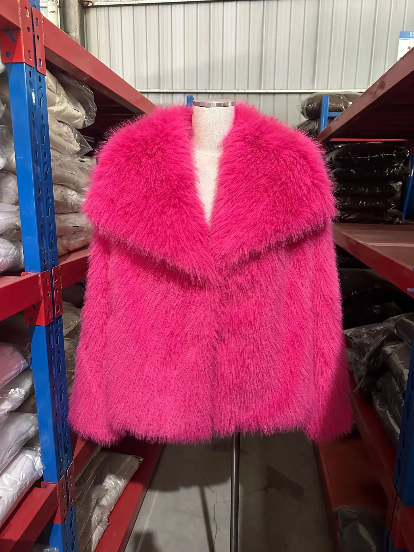 Women's Faux Fur Jacket Loose Long-Sleeved Coat Toca Fox Design Autumn/Winter 2025 Collection