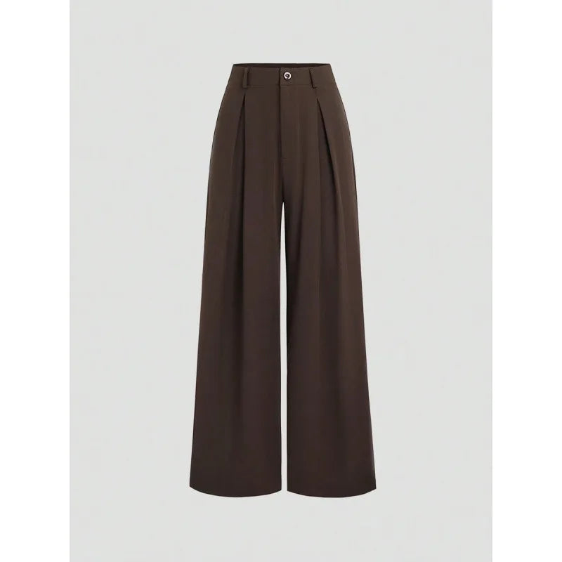 New Arrival I 53528L Wide Leg Long Pants Urban Style Commute Fashion Polyester Fabric High Quality Cut Label Removed