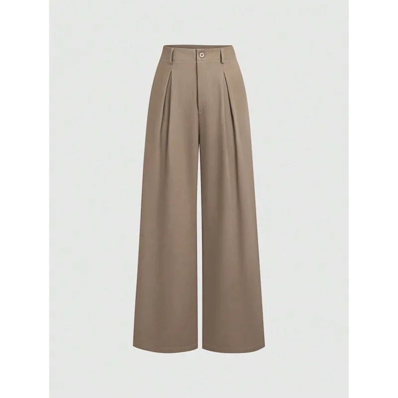 New Arrival I 53528L Wide Leg Long Pants Urban Style Commute Fashion Polyester Fabric High Quality Cut Label Removed