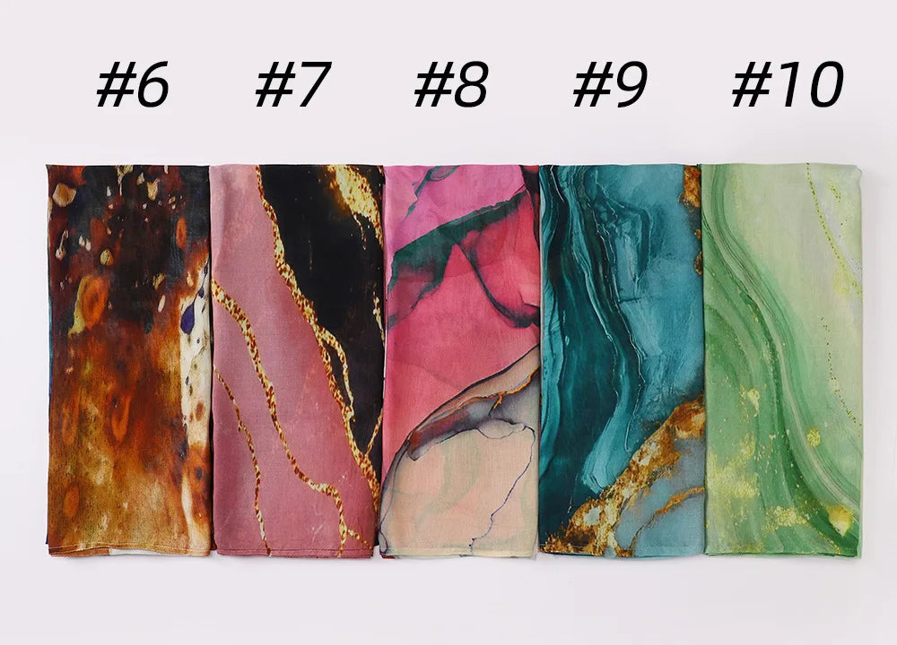 Premium Printed Hijab Headscarf Soft Breathable Hijab Muslim Women Islam Cotton Shawls and Wraps Viscose Modal Hijab