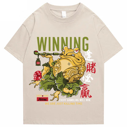 Hip-hop T-shirt men's street style Japanese kanji printed T-shirt 2022 summer short-sleeved T-shirt Harajuku cotton top T-shirt