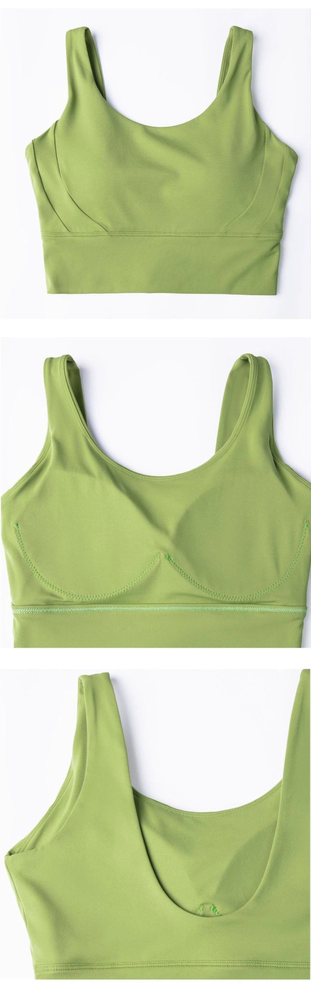 Seamless Yoga Set Women Gym Clothing Sports Bra Semi-Fixed Cups Workout Tops Anti Rolling Yoga Leggings with Pocket Tights