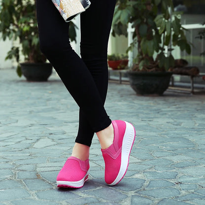 Womens Shoes 2026 Summer Swing Casual Air Mesh Breathable Wedges Sport Femme Platform Shoes Zapatos Sneakers Women
