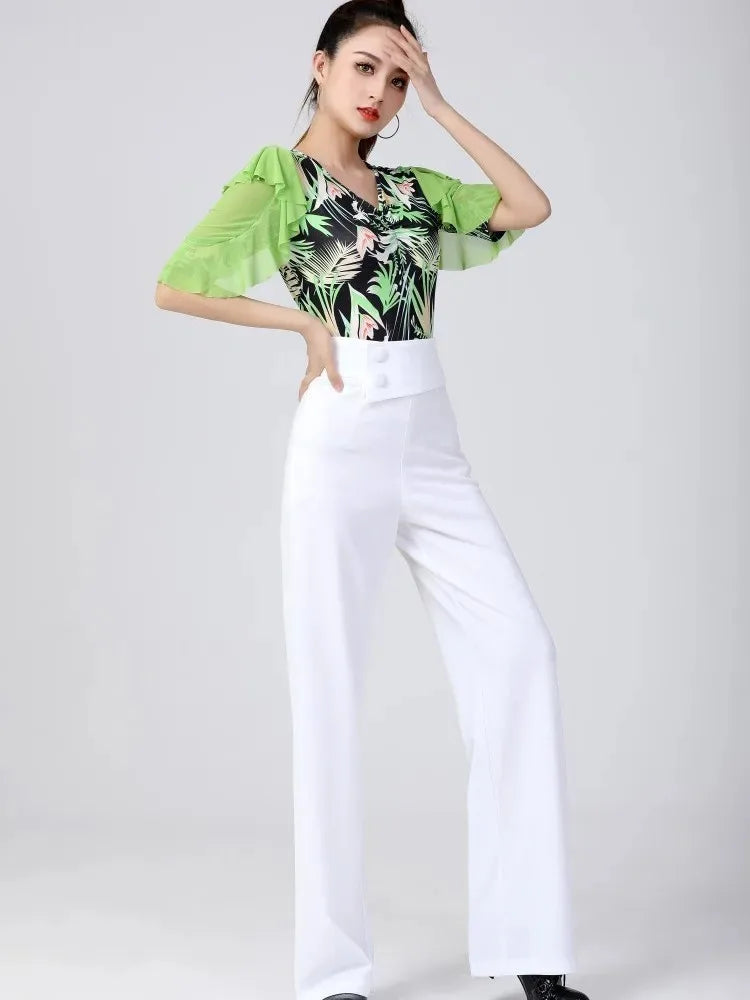 Ballroom Modern Dance V Neck Festival Tops Women Jazz Batwing 6R9GN76D Sleeve Street Adult Costume Original Carnival Latin Pole