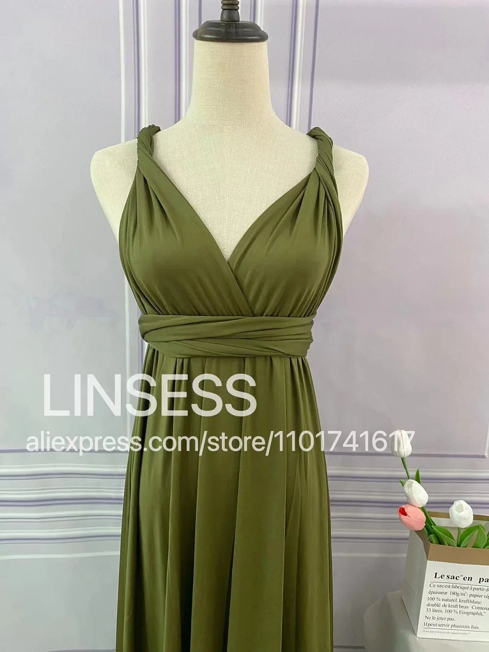 Multiway Bridesmaid Dress Infinity Outfit Floor Length Maxi Wrap Convertible Dresses Wedding Dress Multi-way Rust Dress