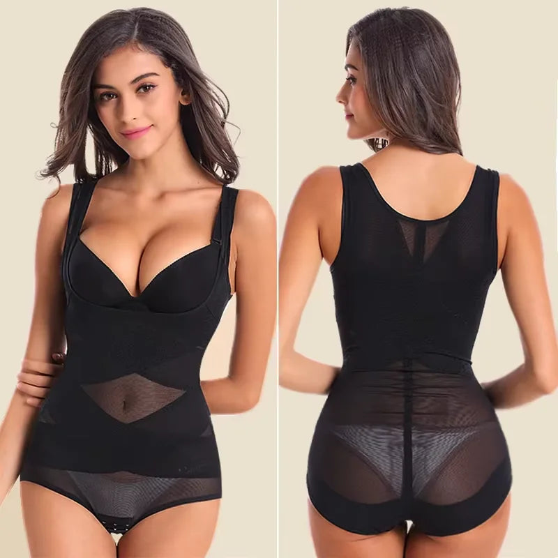Breathable Shaping One-Piece Tummy Control Body Shaper Hip Lifter Corset Belly Trimmer Shapewear Waist Trainer Slimming Bodysuit